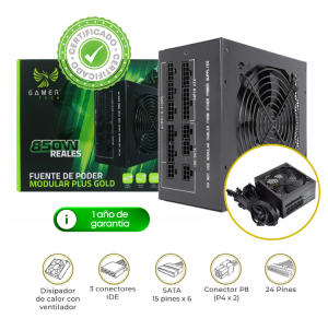 FUENTE DE PODER MODULAR PLUS GOLD 850W